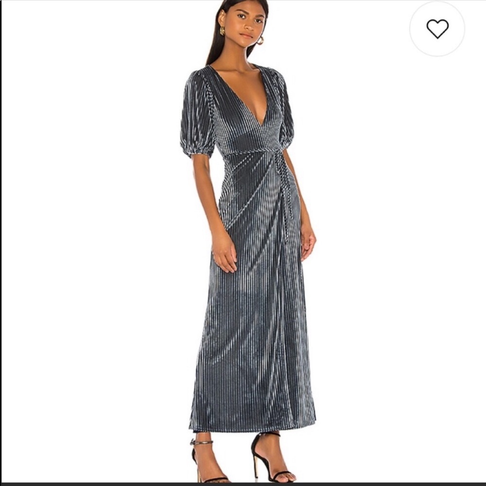 REVOLVE Sarai Steel Blue Dress